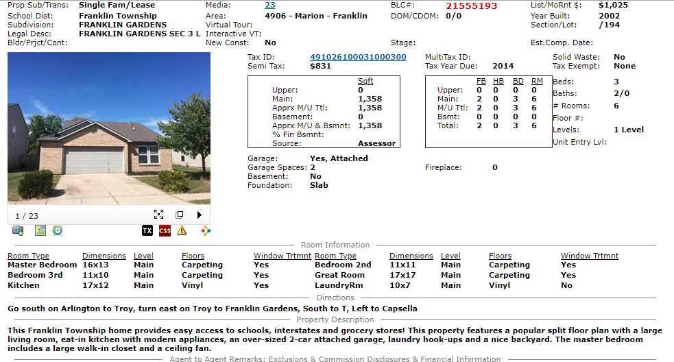 What Do A, B, C, And D Class Properties Look Like In Indianapolis?